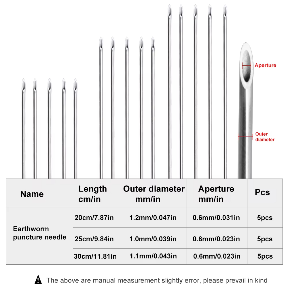 Fishing Hook Stainless Steel - Solucan Delme İğnesi Paslanmaz Çelik Solucan